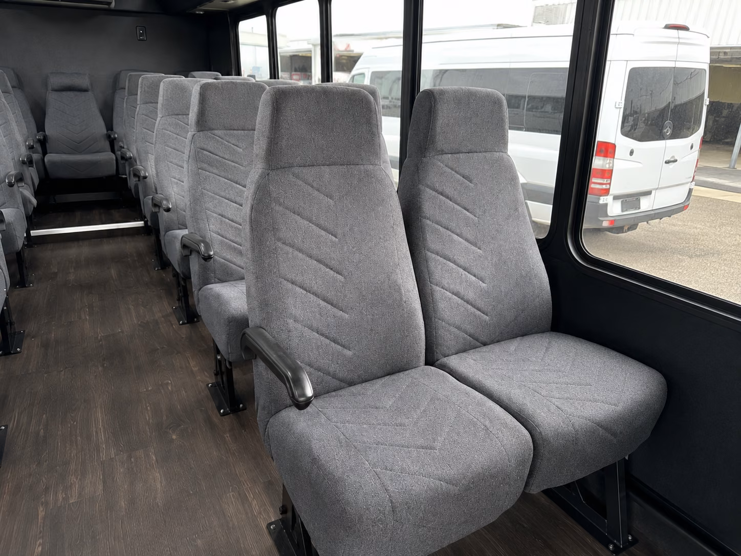 huntington beach 18 passenger minibus inside