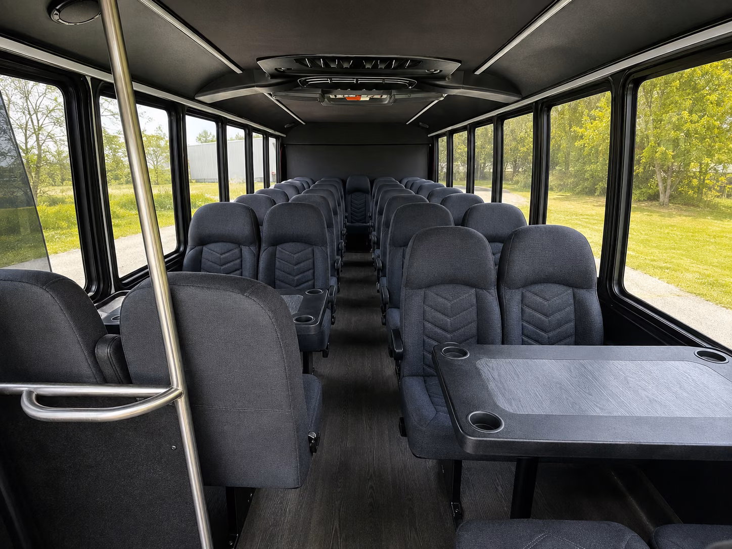 huntington beach 20 passenger minibus inside