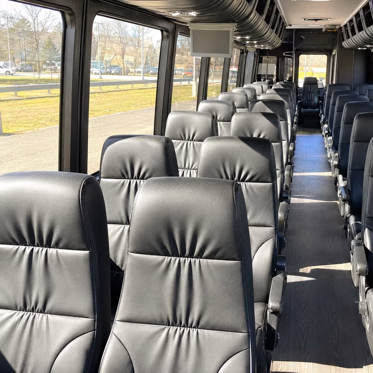 huntington beach 28 passenger minibus interior