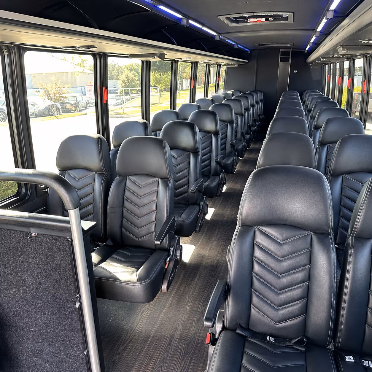 huntington beach 30 passenger minibus inside