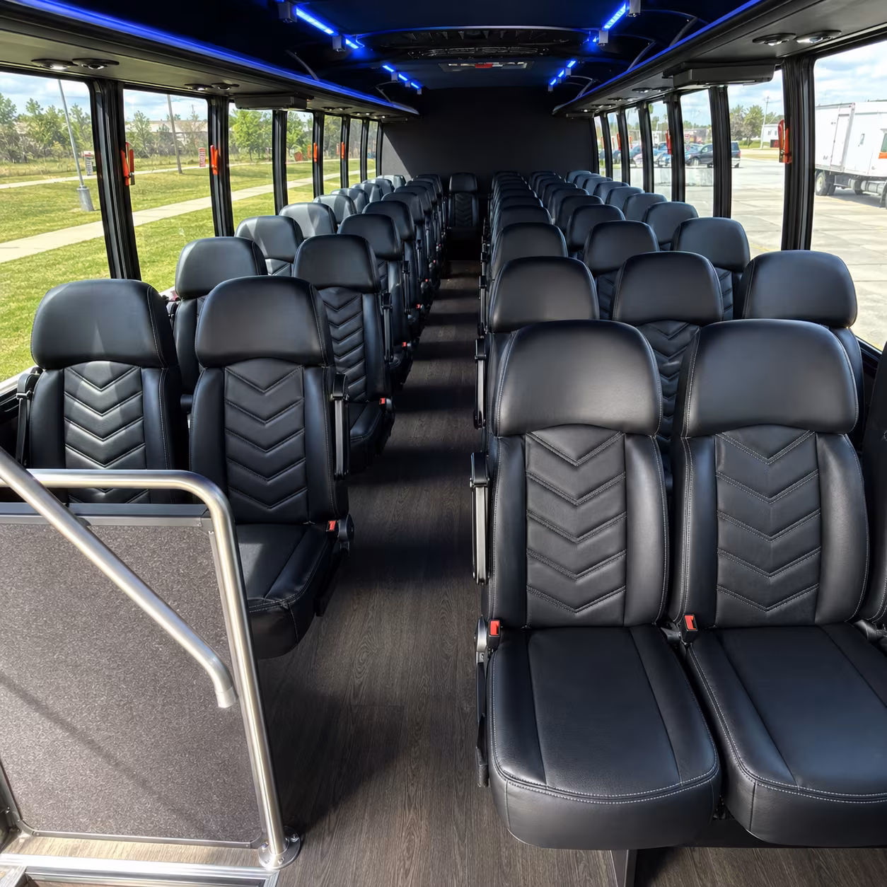huntington beach 30 passenger minibus interior