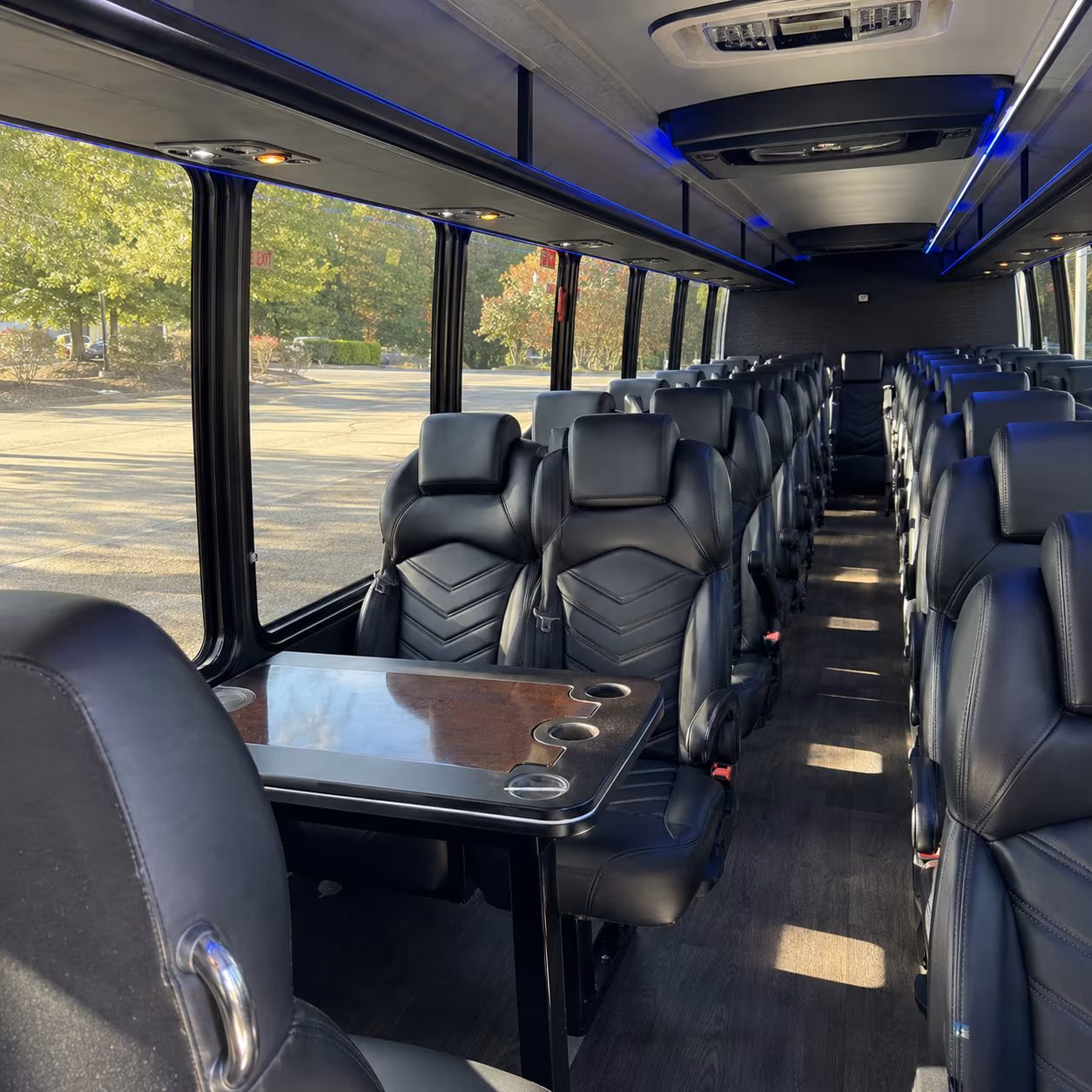 huntington beach 35 passenger minibus interior