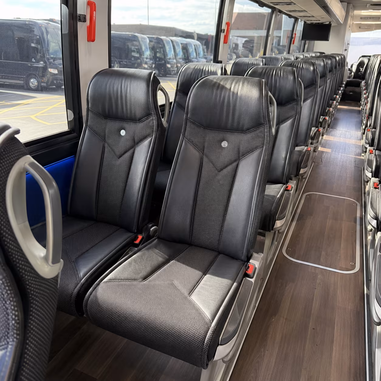huntington beach 40 passenger charter bus interior