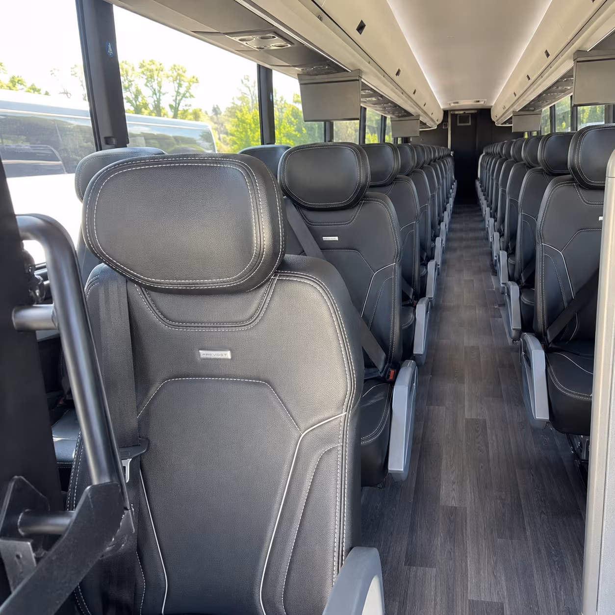 huntington beach 47 passenger charter bus interior