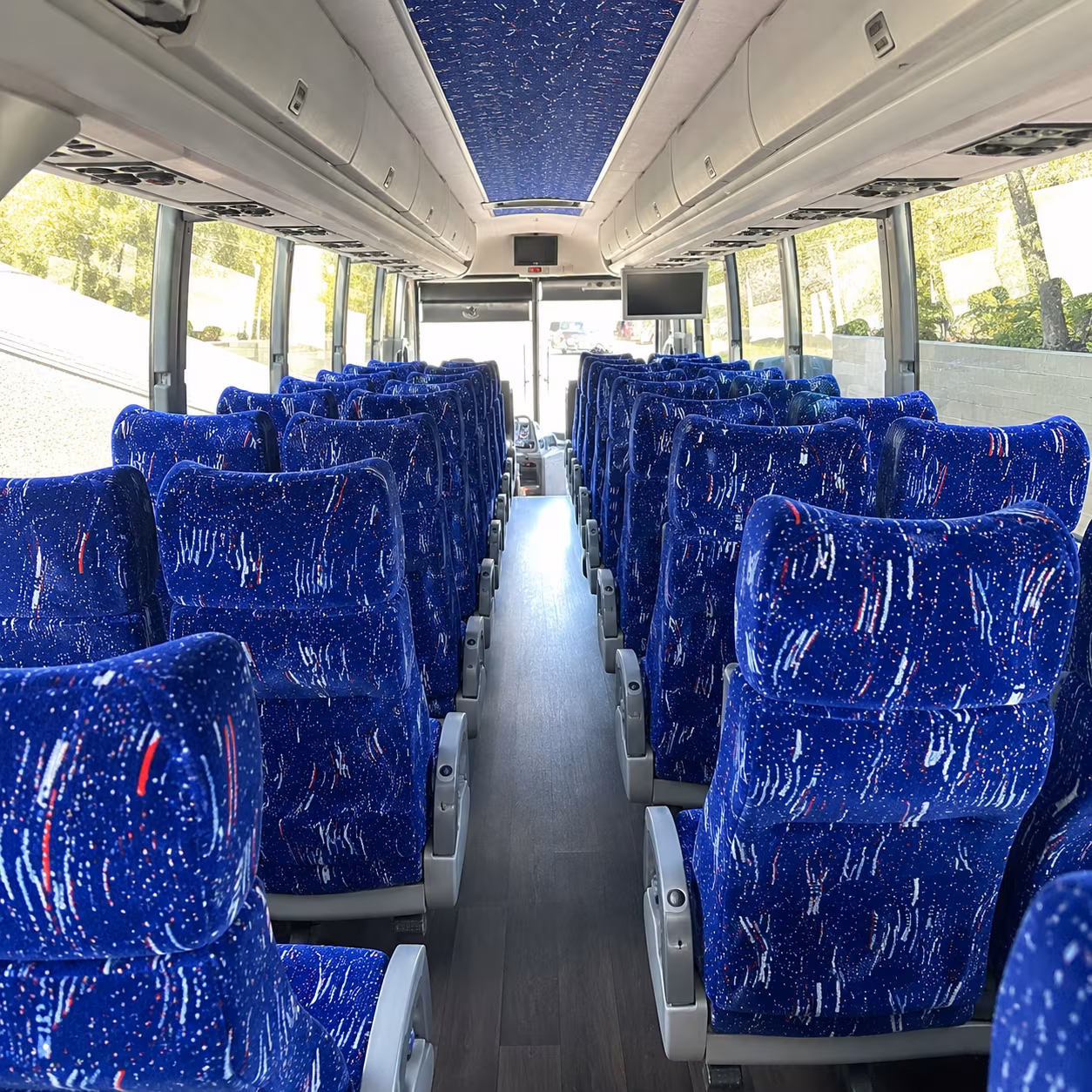 huntington beach 50 passenger charter bus interior