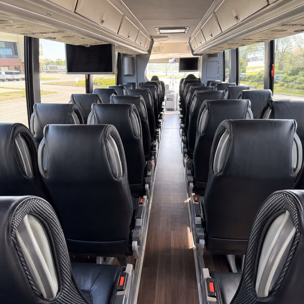 huntington beach 56 passenger charter bus inside