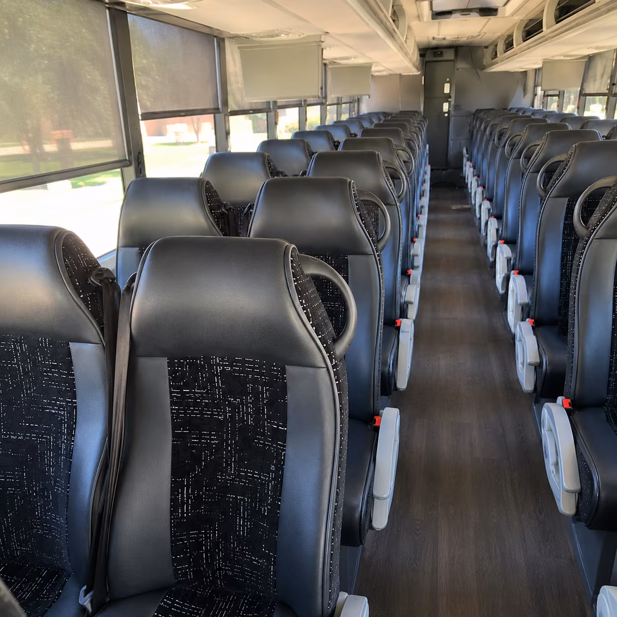 huntington beach charter bus inside
