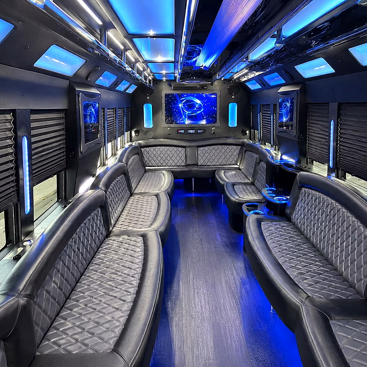 huntington beach party bus interior